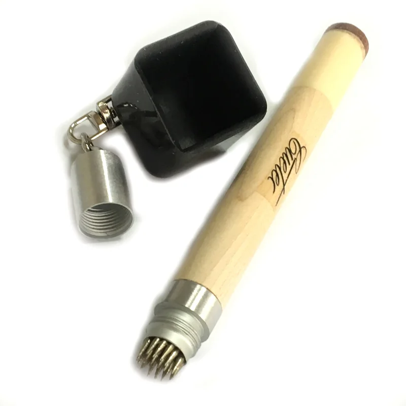 2in1 functional Billiards Pool tip tool wooden pen design tip prik