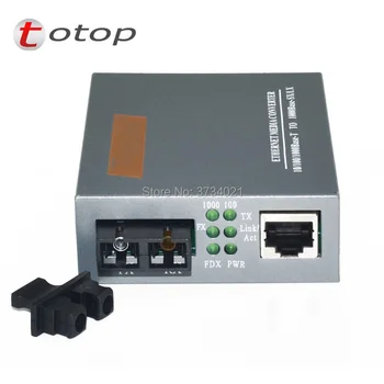 

1Pair HTB-GS-03 A/B Gigabit Fiber Optical Media Converter Single Mode dual Fiber SC Port 20KM External Power Supply