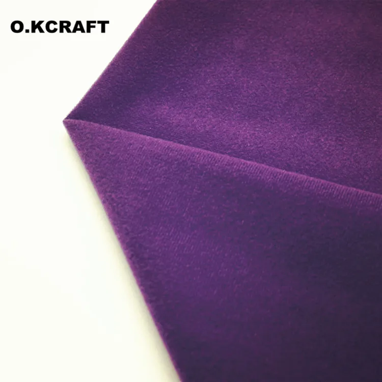 Полуметровая разноцветная флисовая ткань "тильда", плюшевая ткань для вещей, игрушек, кукол, швейная трикотажная бархатная ткань с петлей, может крючок, ткань - Цвет: Purple Q0702