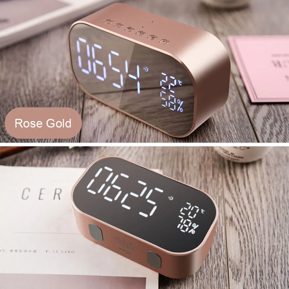 

Portable Wireless Bluetooth Speakers LED Alarms Clock Radio Digital Display Home Car Bass Speaker KM88