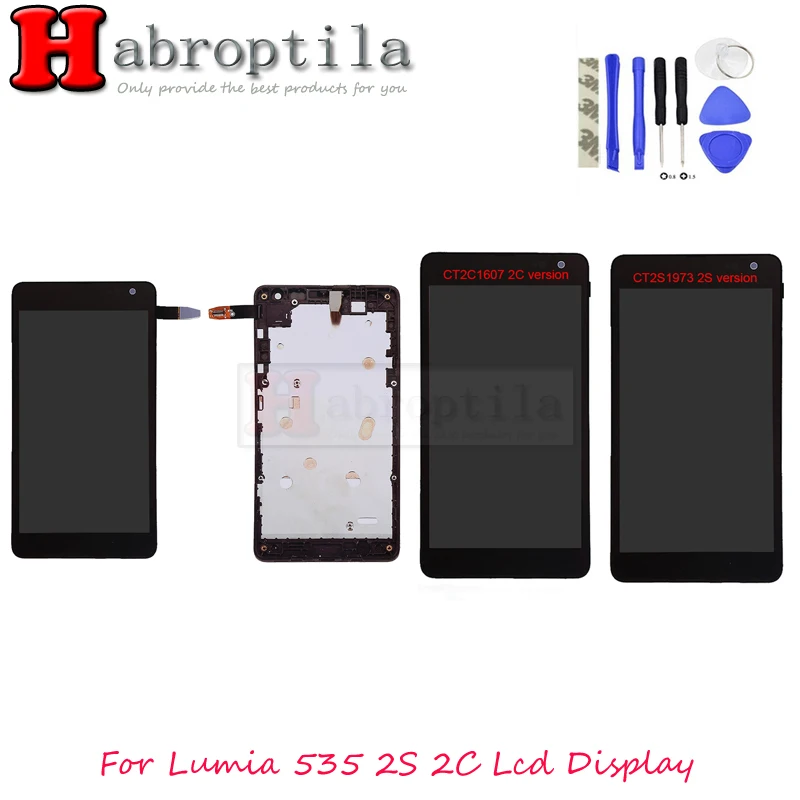 10PCS With 3M Tape+Tool For Microsoft Lumia 535 Lcd Display Touch Screen Digitizer Assembly with Frame 2c1607 2s1973 Version | Мобильные