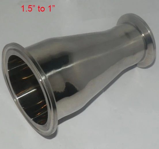 

SS304 Material 1.5'' to 1'' Stainless Steel Sanitary Tri-Clamp Type Reducer Pipe Fittings