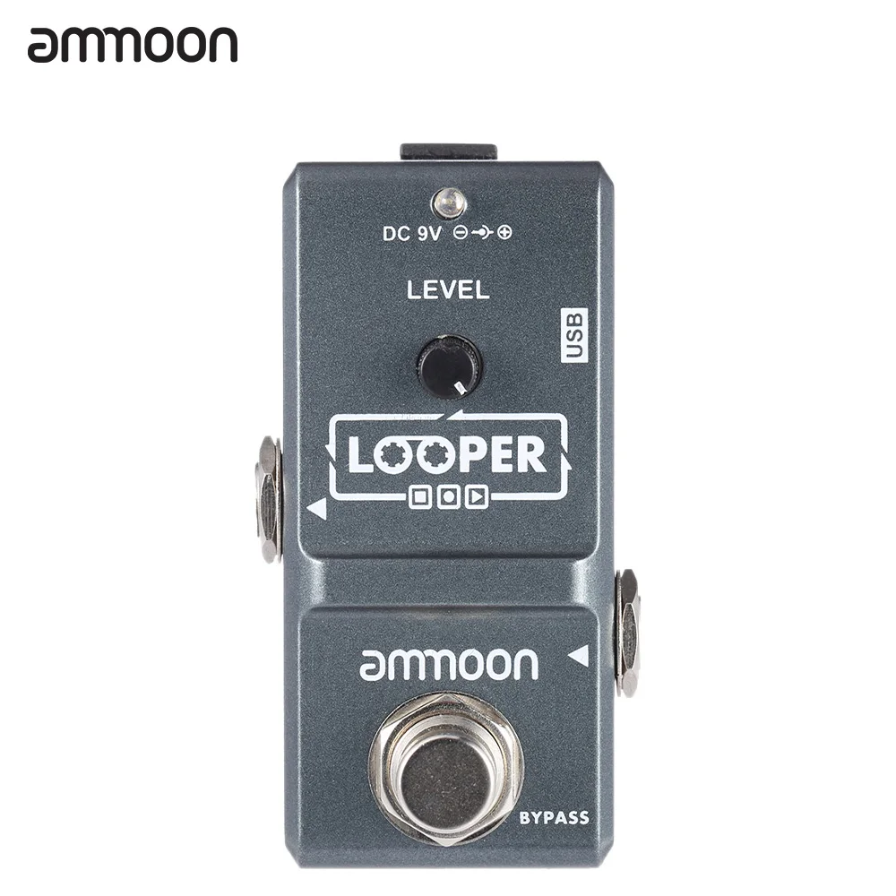 

ammoon AP-09 Nano Loop Electric Guitar Effect Pedal Looper True Bypass Unlimited Overdubs 10 Minutes Recording with USB Cable