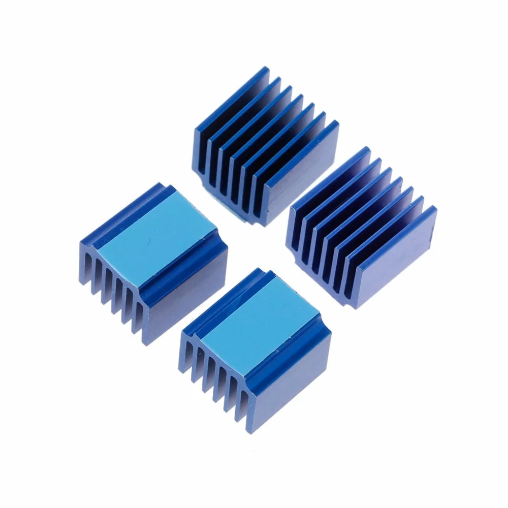4Pcs/set Aluminum Alloy Heatsink Stepper Motor Driver Heat Sink For TMC2100 LV8729 DRV8825 for 3D Printers Printing Parts C26 | Компьютеры