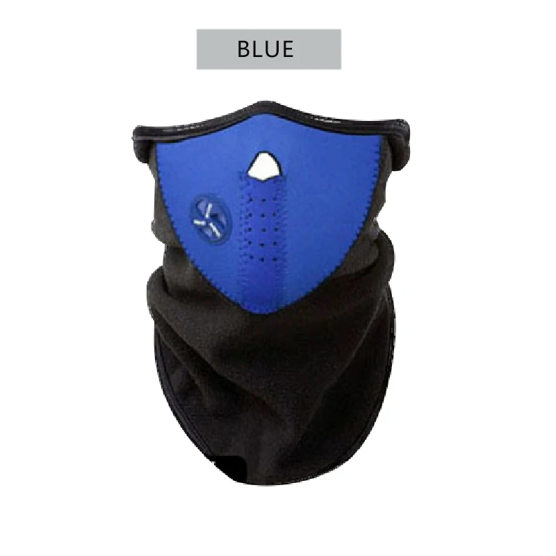Уличная зимняя термо флисовая маска для лица шапка катание на лыжах теплая маска щит сноуборд шапка холодный головной убор велосипедная тренировочная маска капюшон - Цвет: blue