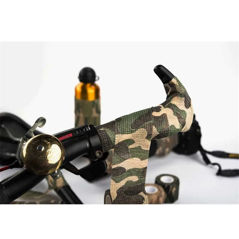 Self-adhesive Camo Stretch Bandage 5CM * 4.5M Tactical Non-woven Protective Camouflage Tape for Rifle Gun Flashlight Camo Tape