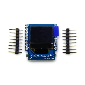 

OLED Shield V2.0.0 for D1 mini IIC I2C 0.66" inch 64*48 two button
