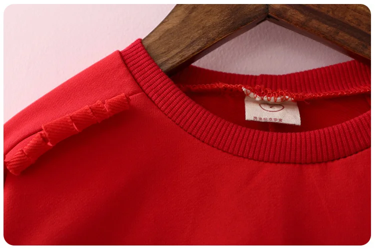 Комплект детской одежды для девочек на осень 16 из 2 предметов в корейском стиле одноцветный свитер для маленьких девочек с элементами рваной оборки Длинные штаны Для досуга