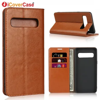 

Flip Cover For Samsung Galaxy S10 5G Case Luxury Genuine Leather Wallet SM-G977B Global Stand Coque Hoesjes Etui Phone Accessory