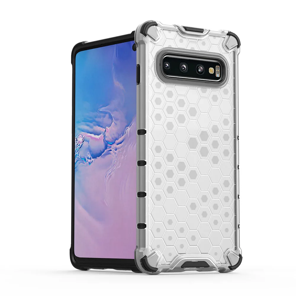 

Heavy Duty Protection case Honeycomb Case Double protection PC+TPU case for SAMSUNG S10 S10 plus Note 10 M20 M30 A70 A50 A40