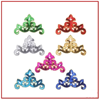 

Wholesale 20pcs 8.5*6.5CM Sequined Sewing On Patch Iron-On Patch Stickers For Clothes Sewing Fabric Applique Supplies YI32