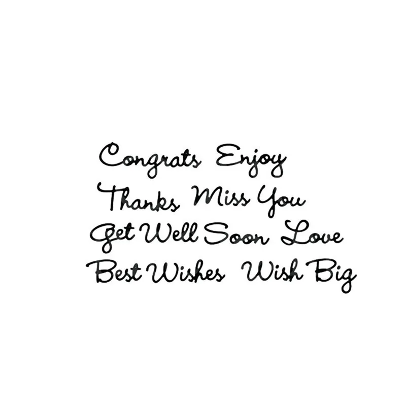 

GJCrafts Thank You Enjoy Letter Metal Cutting Dies for Scrapbooking Die Cut Stitch Craft Dies Troqueles New Die for 2019 Stencil