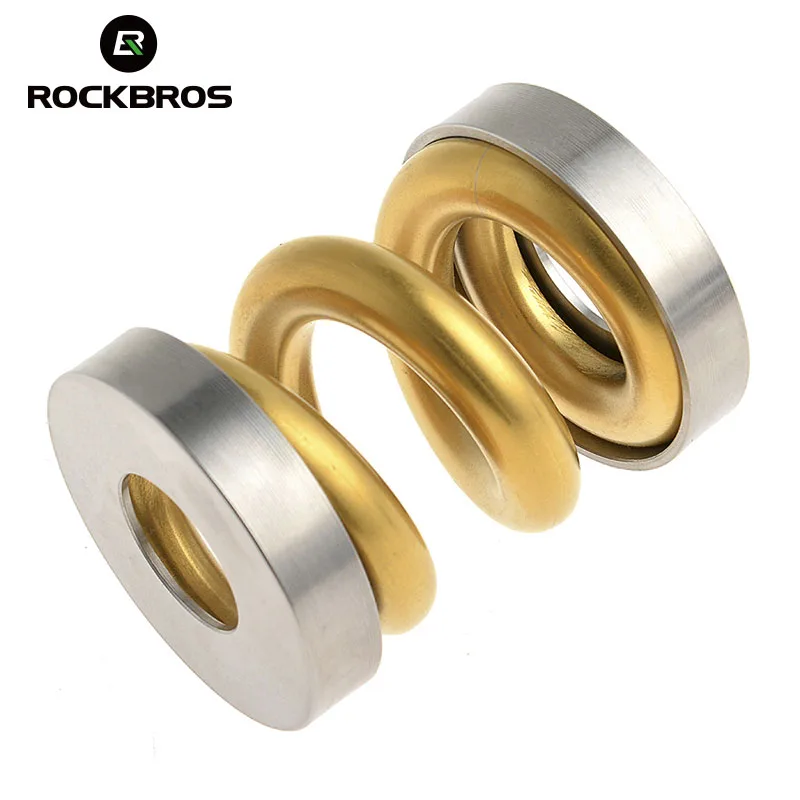 ROCKBROS MTB Bike Bicycle Cycling Titanium Rear Coil Spring Suspension Rear Shock Shox for Brompton Rear Bumper Absorber