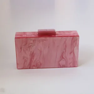 Перламутровые розовые красные акриловые защелки роскошные сумки Woemn дизайнерские мини Bolsa Feminina кошелек держатель для карт - Цвет: pearl pink 18 cm