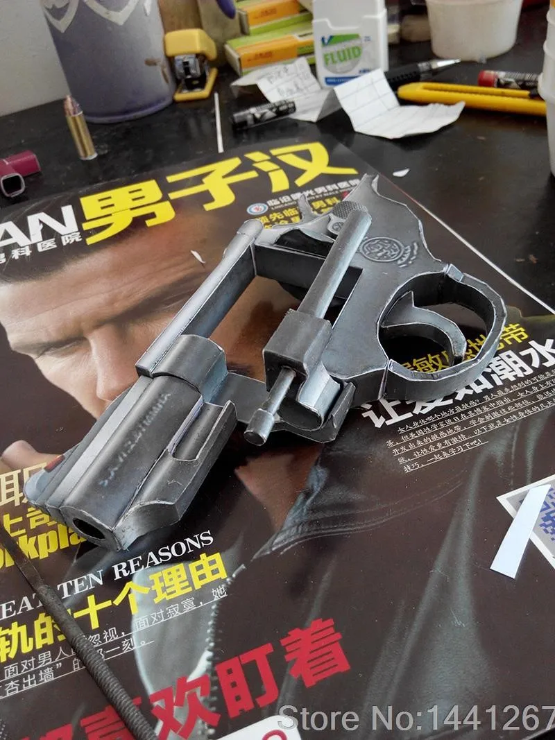 3D бумажная модель пистолет США M66 револьвер Масштаб 1:1 пистолет Пазлы ручной работы ручной креативный подарок