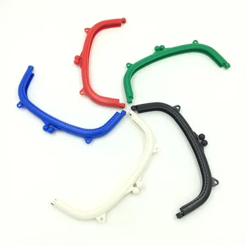 

10Pcs Mixed Colors DIY Coins Purse Plastic Arch Arc Frame Kiss Clasps Lock Handbag Handle Findings 21x11cm