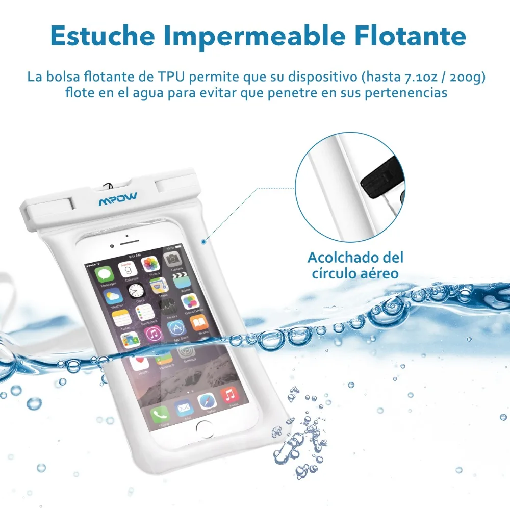 2 шт. Mpow IPX8 плавучий водонепроницаемый чехол Универсальный Для iPhone Xs Max смартфонов до tp 6,5 дюймов Водонепроницаемый чехол для телефона сумка