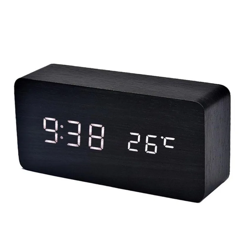 Zero Temperature Sounds Control LED electronic desktop Digital Alarm
