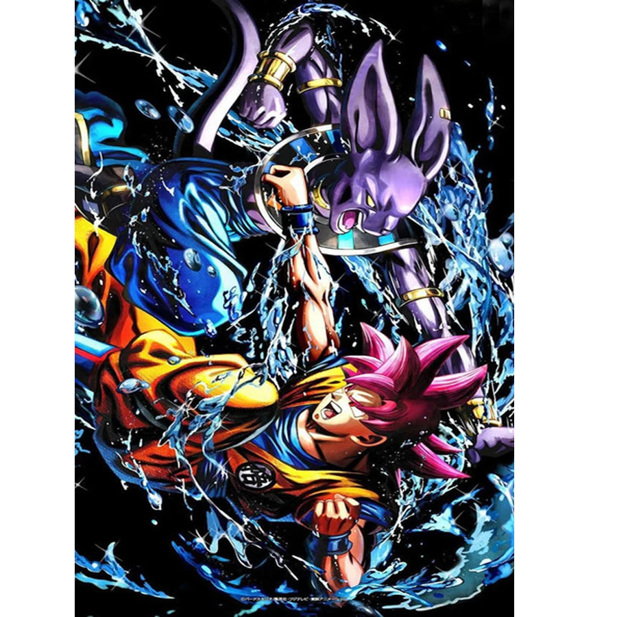 

wall painting Mosaic diamond embroidery Goku Dragon Ball Z Super Hot Fighting Japan Anime diy 5d diamond painting mazayka JS1964