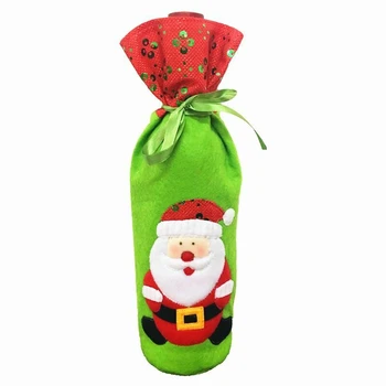 

6 pcs/lot Christmas Wine Bottle Cover For Xmas Decoration Christmas Decorations For Home Christmas Bottle Cover For Xmas Table