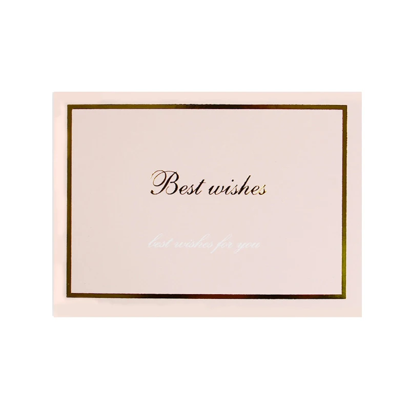 20pcs/pack Birthday Stamping Greeting Cards Post Card With Gold Print For Valentine's Day Wedding Party Card Gifts - Цвет: Розовый