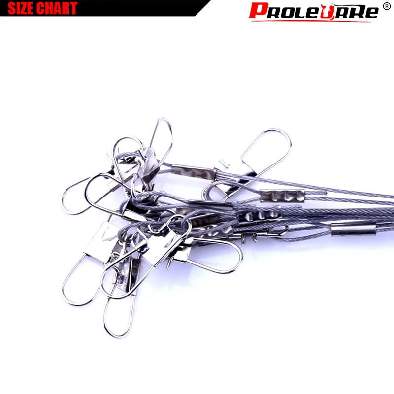 Proleurre Stainless Steel Fishing Rigs Wire Leader Rope Line Swivel String  Hooks Balance Bracket Fishing Tackle Accessories