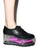 Zapatos de Estilo Dulce con plataforma transparente para mujer, calzado informal con cordones de piel lisa, de plataforma alta, para primavera ► Foto 2/6