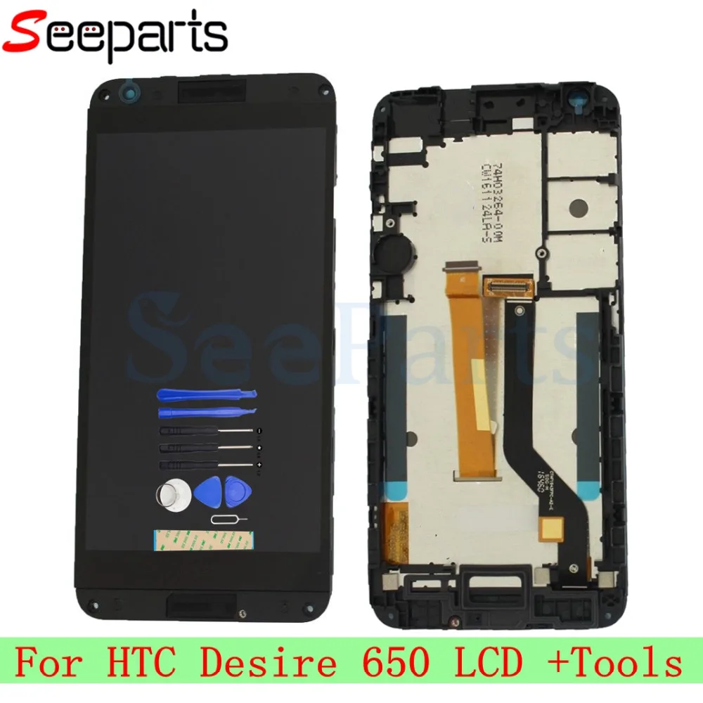 Для HTC Desire 650 ЖК-дисплей кодирующий преобразователь сенсорного экрана в сборе 5 0