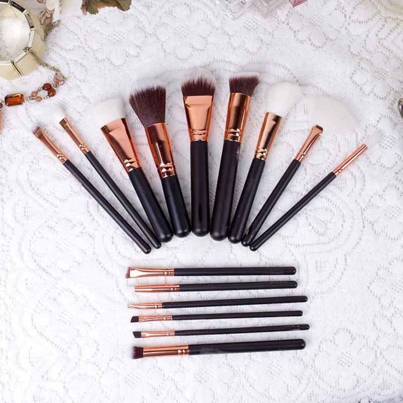

Professional Brand 15 PCS Makeup Brushes Set Powder Foundation Eyes shadow Eyebrow Brush Set Free Shipping