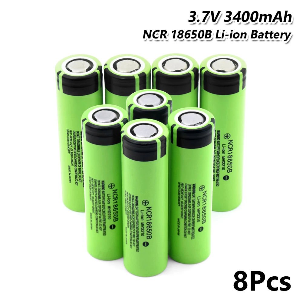 8x игрушечный фонарь геймпад аккумулятор NCR 18650B 3400 мА/ч 3 7 в литий ионная батарея