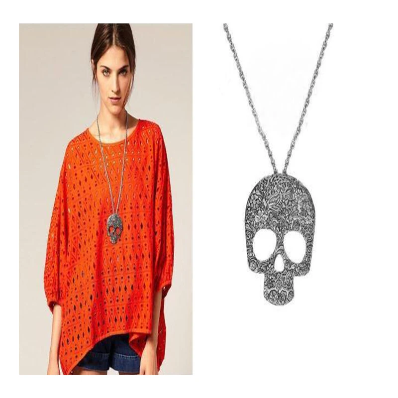 

2019 New Hot Fashion Hunger Games Bird Necklace Arrow Skull Mask Necklace Ladies Jewelry Leadership Sales