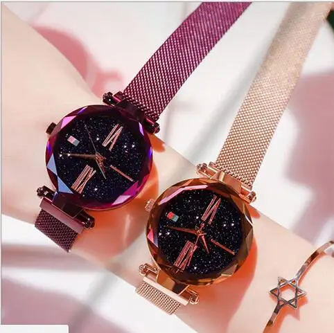 

luxury brand Women Watches Lady Watch Mesh Belt Magnetic Strap Dress Women Watch Luxury Quartz Watches Gifts