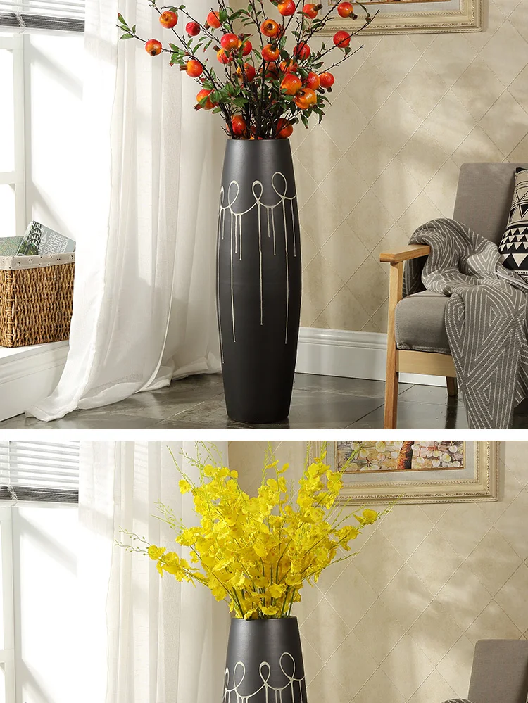 60 см/80 см 95 см Европейский стиль простой ручной работы напольная ваза домашний отель Вилла украшения, чтобы отправить подарки друзьям и коллегам