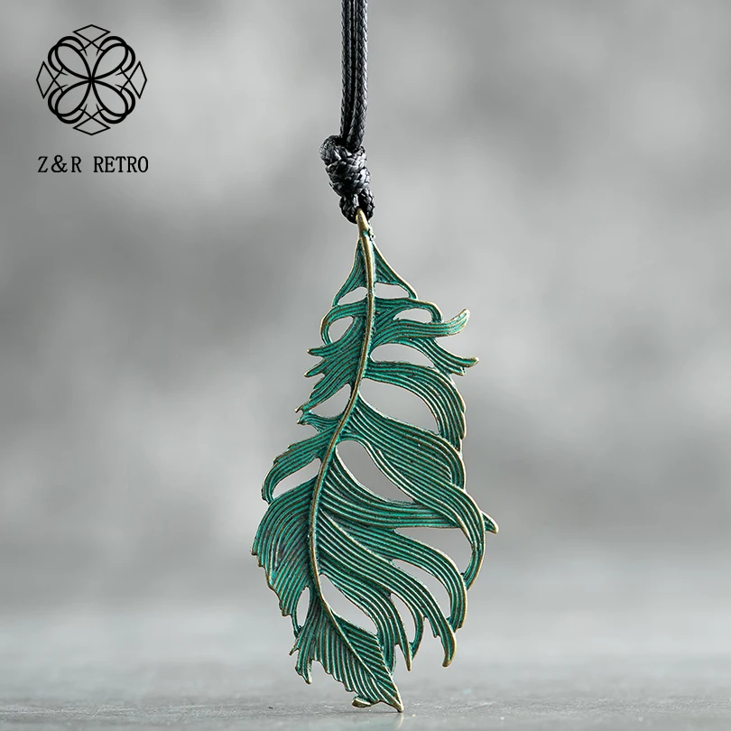 

Classic Necklaces&Pendants Green Leaves Rope Chain Simple Necklace Women Accessories Statement Necklace Best Gift For Friends