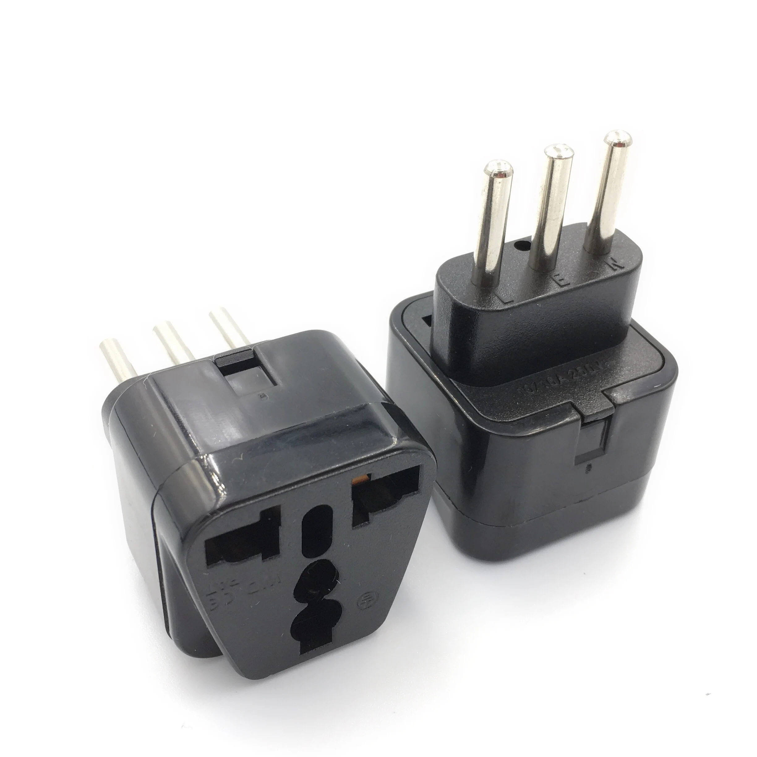 

Universal 3pin Italy Travel AC Plug Adapter UK/US/EU/AU to Italy 3 Pin Chile Ethiopia Syria Uruguay Travel Charge Converter Plug