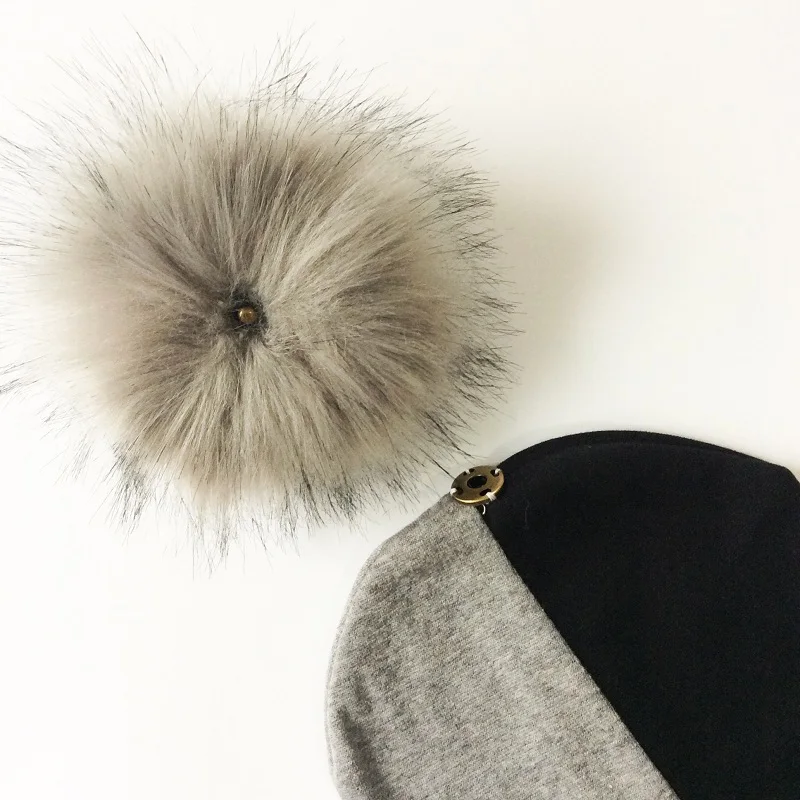 Boné de algodão para bebês, gorro pompom para meninos e meninas, acessório de inverno para mamãe e bebê