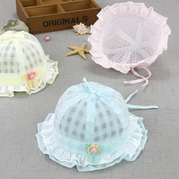 

MERI AMMI Cute Baby Girls Fashion Clothing Lace Hats Photography Sunhat Princess Floral Caps 6-12 Month Toddler Infant 46cm