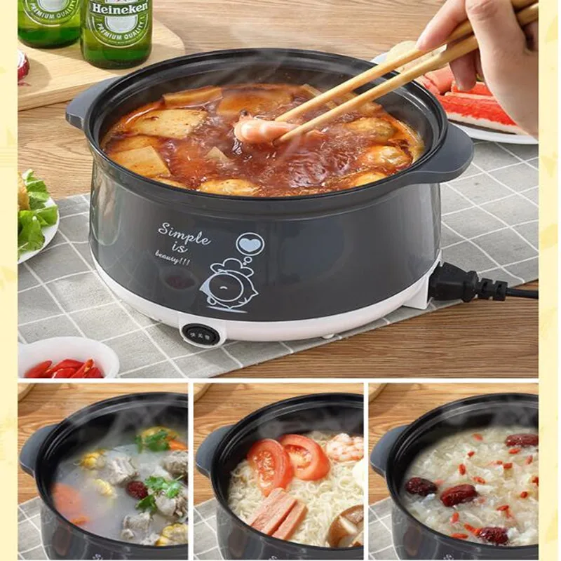 

220V Household Electric Mini Multi Cooker Non-stick Hot Pot Cooking Pot For Cooking Frying Steaming EU/AU/UK/US High Quality