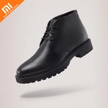 Original xiaomi mijia couro macio almofada de lã além de veludo espessamento sapatos quente botas de couro dos homens homens de sucesso