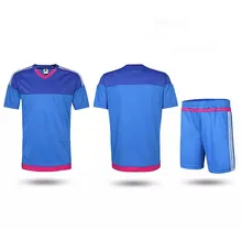 2016 Sports soccer jersey football team sets training running Adult men Group Short Sleeve Jersey camisetas de futbol 2016/2017