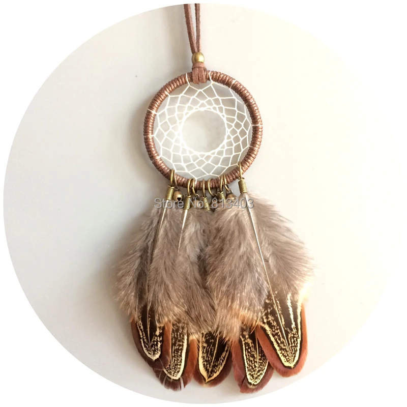 Малый Dream Catcher wind chime Whosale Перо Dream Catcher автомобиля Висячие украшения