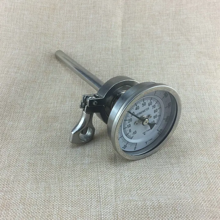 Homebrew thermometer 1.5"TC Sanitary Thermowell with Tri Clover Clamp