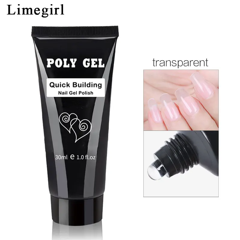 

Limegirl 30g Poly Gel Crystal Extend UV Polygel Extension Builder 6 Color Led Gel Nail Art Gel Lacquer Jelly Acrylic Nail Gel