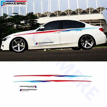 

///Performance Styling Decal Door Waist Lines Stripes Car Body Side Skirt Sticker For BMW F10 F20 F30 F22 F32 F82 E90 M3 M4 M5