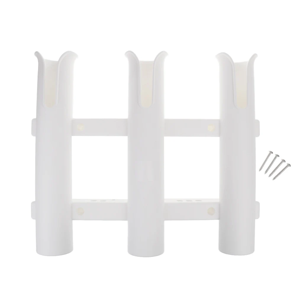 Marine Triple 3 Rod Holder Rack Rest Boat Mount Bracket Fishing Tube Socket Accessories