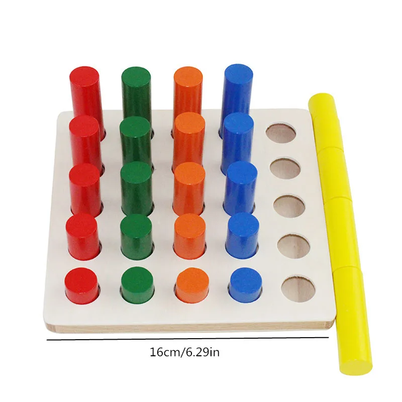 Montessori Baby Toys Wood Preschool Teaching Materials Learning Education Games Combination Geometry Shapes