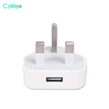 

100pcs White Full 5V 1A UK Plug Wall Charger AC Adapter High Quality 1000MA USB Travel Adapter for iPhone 4 5 6 6s plus 7 8 X