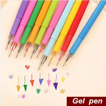 

12 pcs/lot Diamond Head Factory Direct Creative Stationery 12 Candy Colors Colorful Gel Pen Set School Supplies Colored Pens