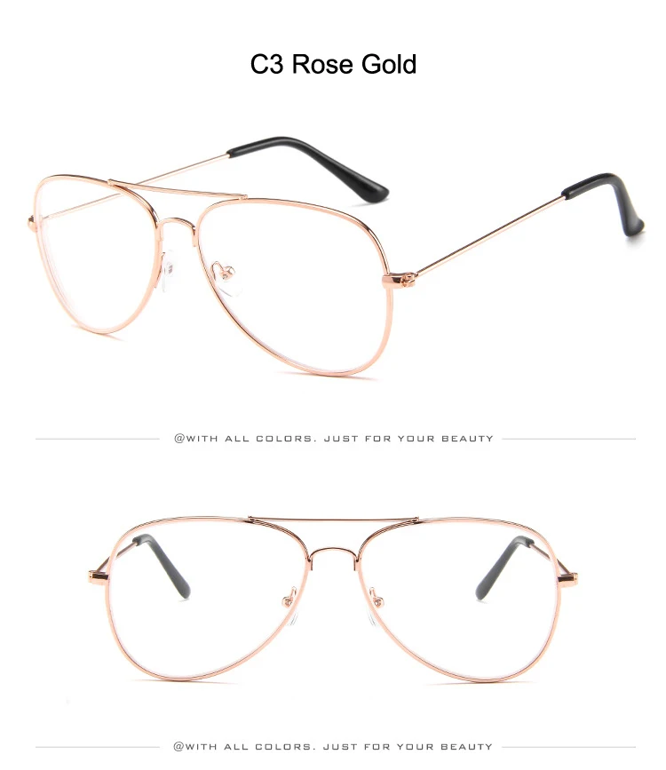 [EL Malus] очки для близорукости для женщин и мужчин металлическая оправа пилот для студентов короткий прицел розовое золото черный Серебряный-1-1,5-2-2,5-3-3,5-4