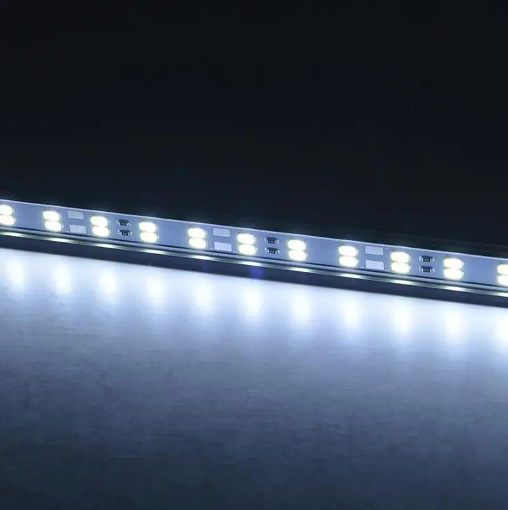 0,5 м двухрядный 5630(5730) светодиодный свет бар жесткий бар DC 12 В 50 см Светодиодная лента осветительная лампа 72 светодиодный/0,5 м для рекламы - Испускаемый цвет: Холодный белый